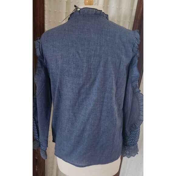 T42 Sheilay chambray western inspired top - Picture 7 of 9